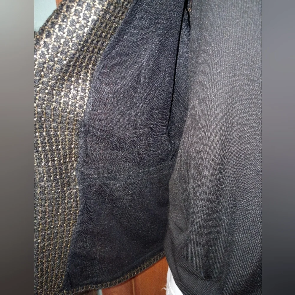 Rafaella Black and Gold‎ Textured Blazer